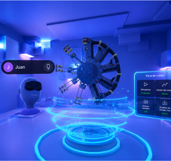 foto inteligencia artificial a través de gafas de realidad virtual
